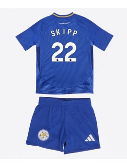 Leicester City Oliver Skipp #22 Replika Hemmakläder Barn 2024-25 Kortärmad (+ byxor)